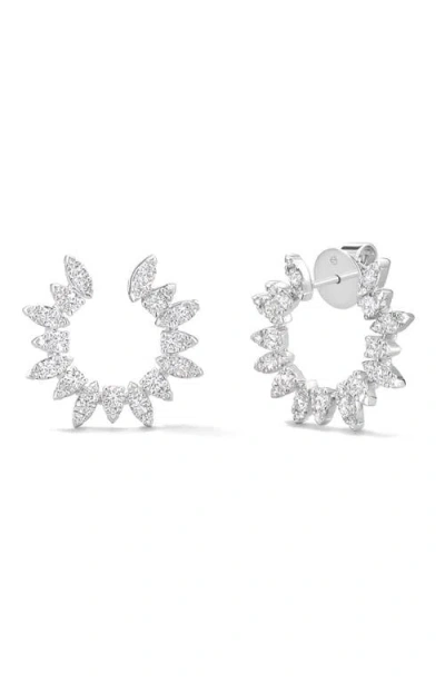 Hearts On Fire Aerial Diamond Sunburst Earrings In Metallic