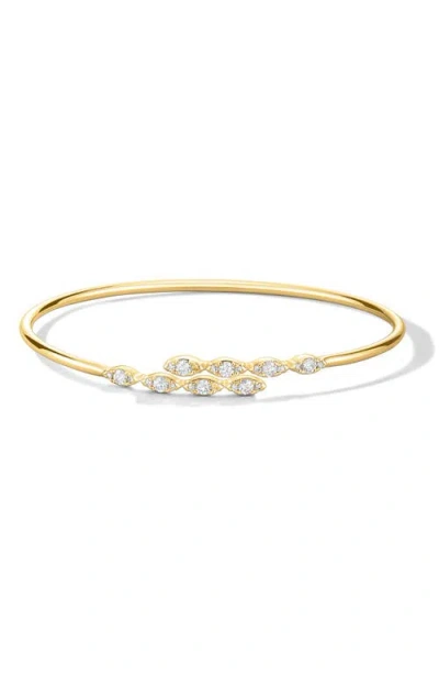 Hearts On Fire Aerial Marquise Diamond Bangle In Yellow Gold/diamond