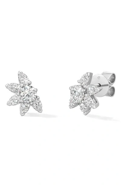 Hearts On Fire Aerial Starburst Stud Earrings In White Gold/diamond