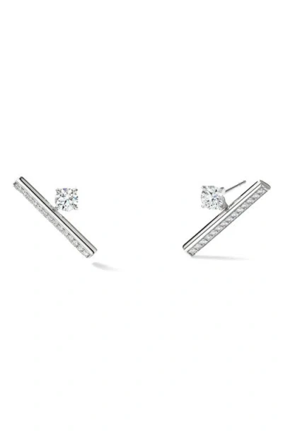Hearts On Fire Barre Floating Diamond Climber Earrings