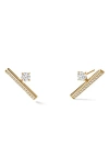 Hearts On Fire Barre Floating Diamond Climber Earrings In Yellow Gold/diamond