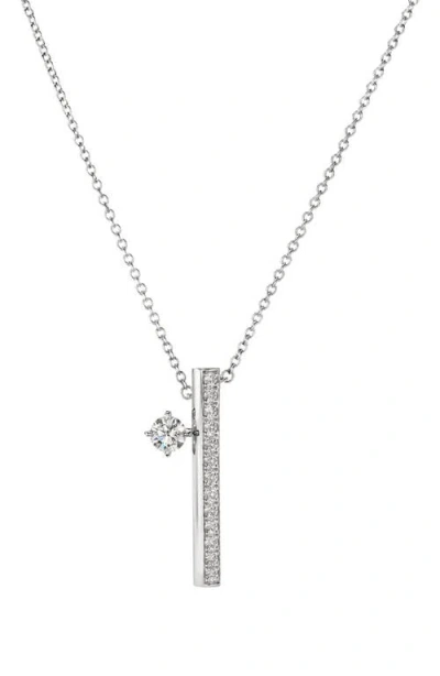Hearts On Fire Barre Pavé Diamond Pendant Necklace In White Gold/diamond