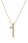 Hearts On Fire Barre Pavé Diamond Pendant Necklace In Yellow Gold/diamond