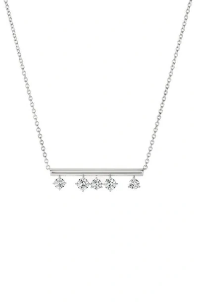 Hearts On Fire Barre Pendant Necklace In White Gold/diamond