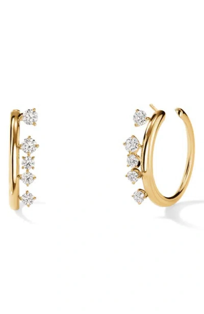 Hearts On Fire Barre Small Floating Hoop Earrings