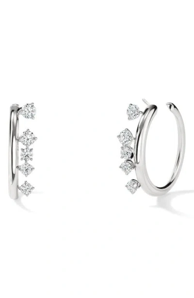 Hearts On Fire Barre Small Floating Hoop Earrings