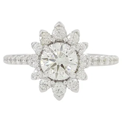 Pre-owned Hearts On Fire Diamond Flower Ring In Multi