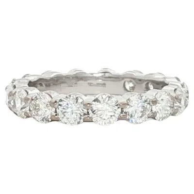 Pre-owned Hearts On Fire Heart On Fire 3.50 Carat Diamond Eternity Band In 18k White Gold, Vs Clarity