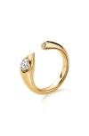 Hearts On Fire Lu Droplet Open Ring In Yellow Gold