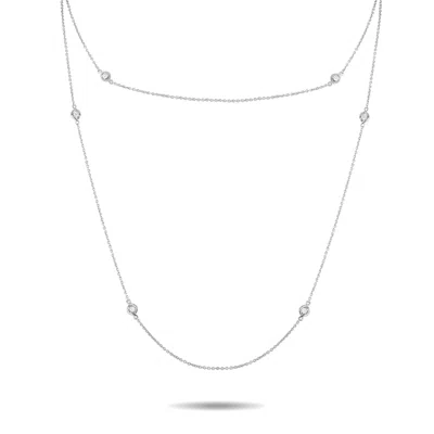 Hearts On Fire Optima 18k White Gold 0.54ct Diamond Long Station Necklace Hf14-070125