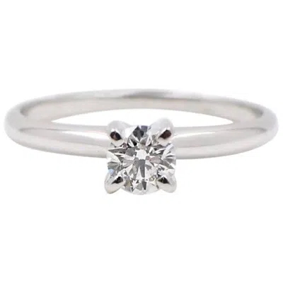 Pre-owned Hearts On Fire Round 0.36 Carat I Si2 Diamond Ring In 14 Karat White Gold