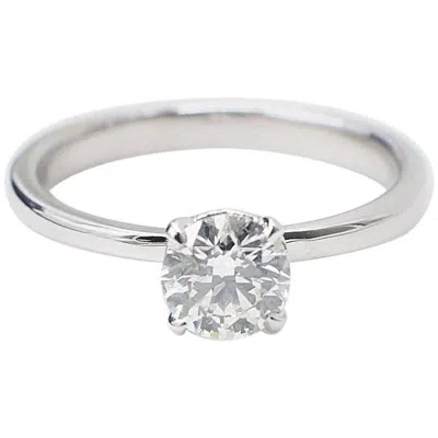 Pre-owned Hearts On Fire Round 0.667ct Flawless Diamond Engagement Ring In 18k White Gold