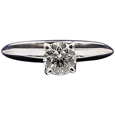 Pre-owned Hearts On Fire Round Brilliant 0.657 Ct G Vs2 Engagement Ring 14k White Gold
