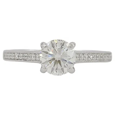 Pre-owned Hearts On Fire Round Brilliant Ags Triple Deal Cut Diamond Ring In Multi