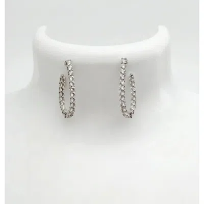 Pre-owned Hearts On Fire Signature Pear Shape Diamond Hoop Earrings 18k White Gold 0.91ctw