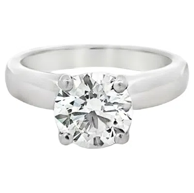 Pre-owned Hearts On Fire Solitaire Diamond Engagement Ring Platinum In Multiple