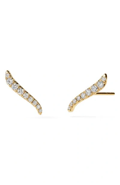 Hearts On Fire Vela Ear Climbers In Yellow Gold/diamond