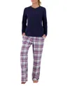 Heat Holders 2-piece Women's Felicity Pajama Top And Pants Set In Multi
