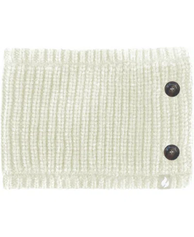 Heat Holders Clyde Solid Ribbed Side-button Neck Warmer In Pattern