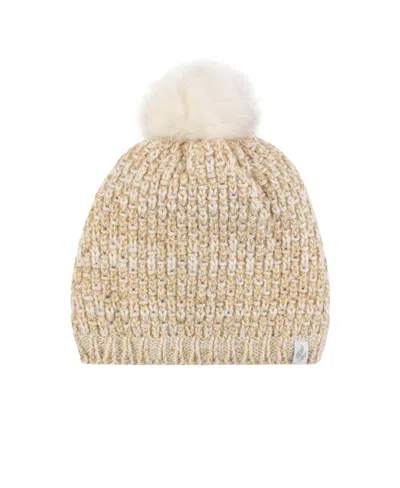 Heat Holders Corsica Basket Weave Pom-pom Hat In Beige