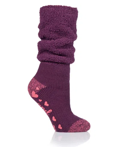 Heat Holders Cozy Slouch Lounge Socks In Pink