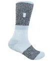 Heat Holders Girls 2.5-10 Original Block Twist Crew-length Thermal Socks In Blue