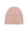 Heat Holders Lite Anna Cable Knit Hat In Dusty Pink