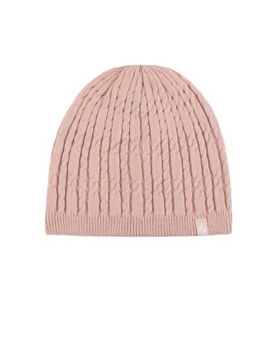 Heat Holders Lite Anna Cable Knit Hat In Dusty Pink
