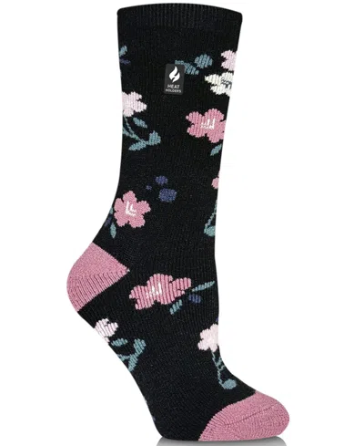 Heat Holders Lite Lanuza Floral Crew Socks In Multi