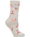 Heat Holders Lite Riley Buffalo Plaid Crew Socks In Light Grey