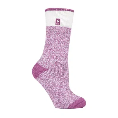 Heat Holders Lite Womens 1 Pair Crew Socks In Pink