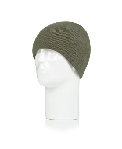 Heat Holders Men's David Flat Knit Watch Cap In Olive