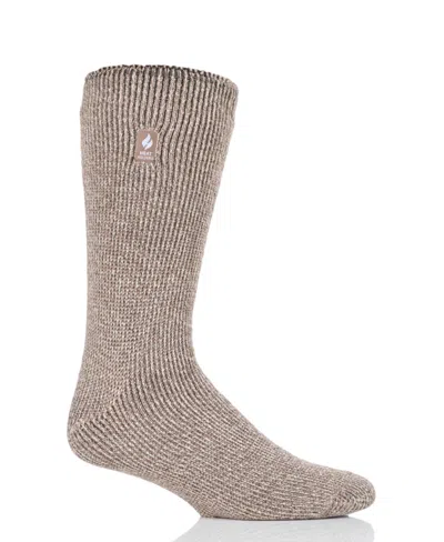 Heat Holders Men's Dunnock Twist Crew Sock In Clay,black