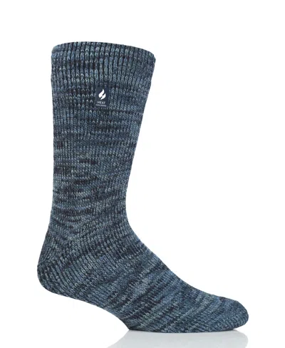 Heat Holders Men's Jacob Twist Crew Socks In Denim