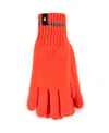 Heat Holders Men's Richard Flat Knit Gloves In Bright Orange