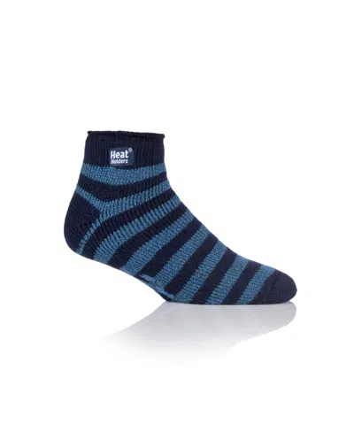 Heat Holders Men's Stripe Ankle Slipper Sock In Blue