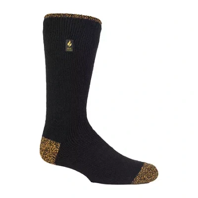 Heat Holders Mens 1 Pair Crew Socks In Black