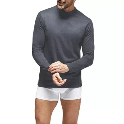 Heat Holders Mens Lite Karl Crew Neck Long Sleeve Thermal Shirt In Gray