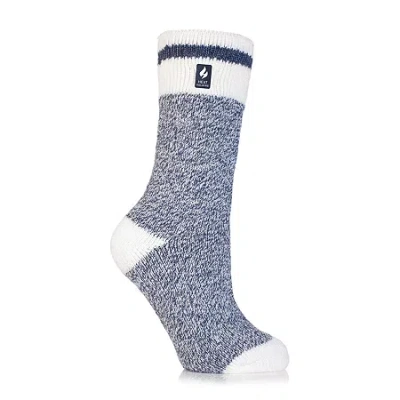 Heat Holders Original Snowdrop Womens 1 Pair Crew Socks In Blue