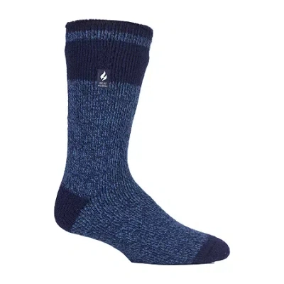 Heat Holders Originalrook Mens 1 Pair Crew Socks In Blue