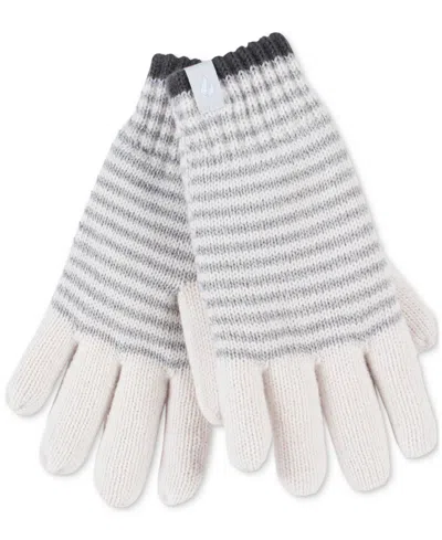 Heat Holders Oslo Striped Gloves In Gold
