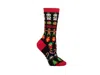 Heat Holders Ultra Lite Ellen Festive Gingerbread Crew Socks In Black Multi