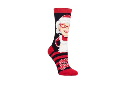 Heat Holders Ultra Lite Ellen Festive Gingerbread Crew Socks In Red,light Blue