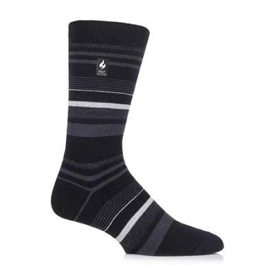 Heat Holders Ultra Lite George Mens 1 Pair Crew Socks In Black