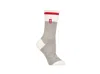 Heat Holders Ultra Lite Lana Cream Block Twist Crew Socks In Gray