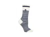 Heat Holders Ultra Lite Lana Cream Block Twist Crew Socks In Soft Navy