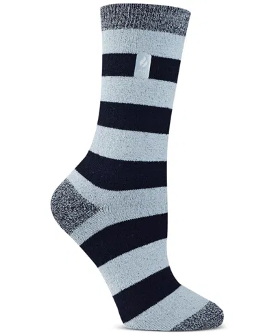 Heat Holders Ultra Lite Luisa Stripe Crew Socks In Navy