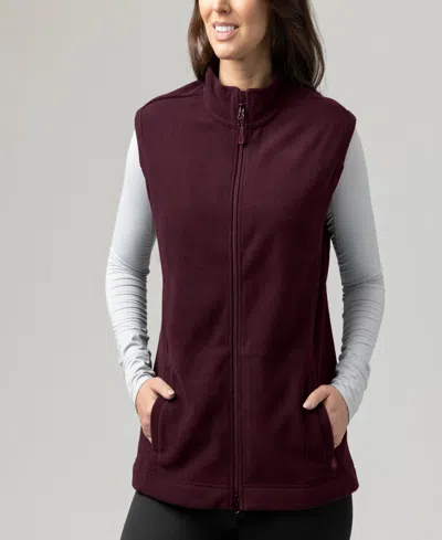 Heat Holders Vera Original Zip Vest In Windsor Wine