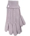 Heat Holders Women's Amelia Solid Cable-knit Gloves In Purple
