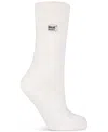 Heat Holders Women's Camellia Solid Crew Socks In White